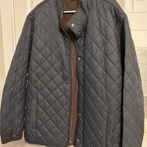 Peter Millar Men's Suffolk Quilted Coat- Black